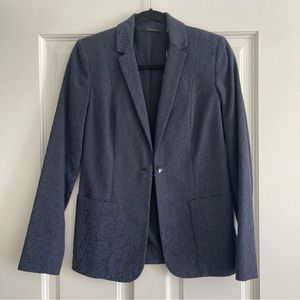 NWT T by Tahari Floral Blue and Black Blazer